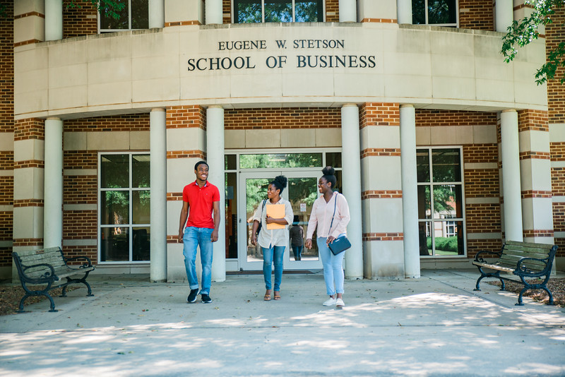 Adult students walking to class