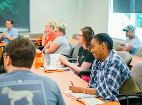 Students in classroom at Mercer