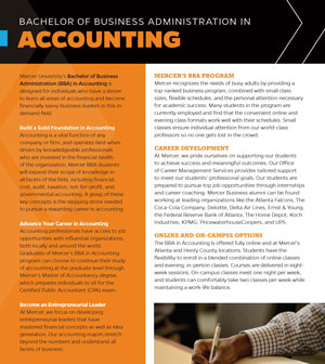 Mercer University BBA in Accounting