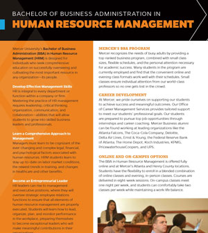 Mercer University BBA in Human Resource Management