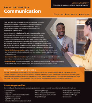 Mercer University B.A. in Communication