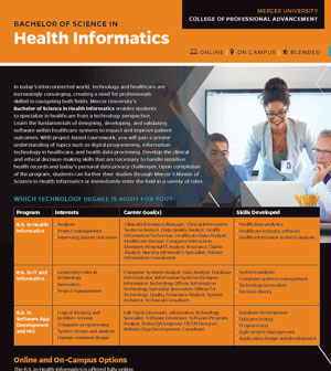 Mercer University B.S. in Health Informatics