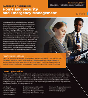 Mercer University B.S. in Homeland Security and Emergency Management