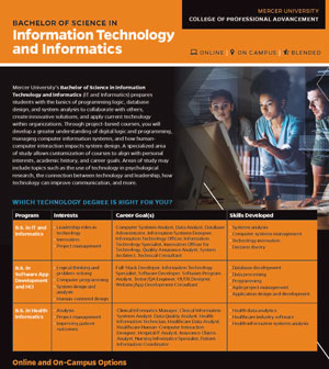 Mercer University B.S. in Information Technology and Informatics