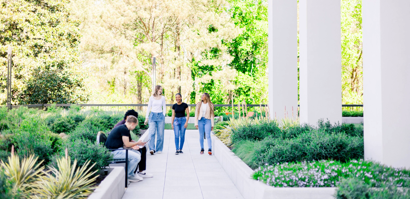 students walking on the Atlanta Campus